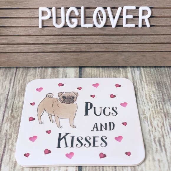 MILLY GREEN mug & coaster { PUGS AND KISSES } - Picture 2 of 2